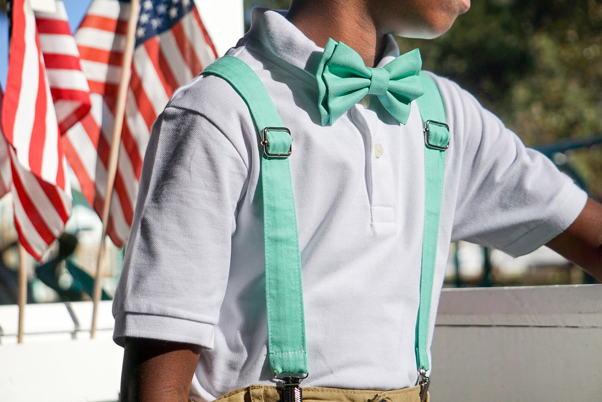 Dapper Xpressions Dallas Cowboys Suspenders and Bow Tie (or Hair Bow) Suspenders Only / Large (Height 5'7 to 6'0)