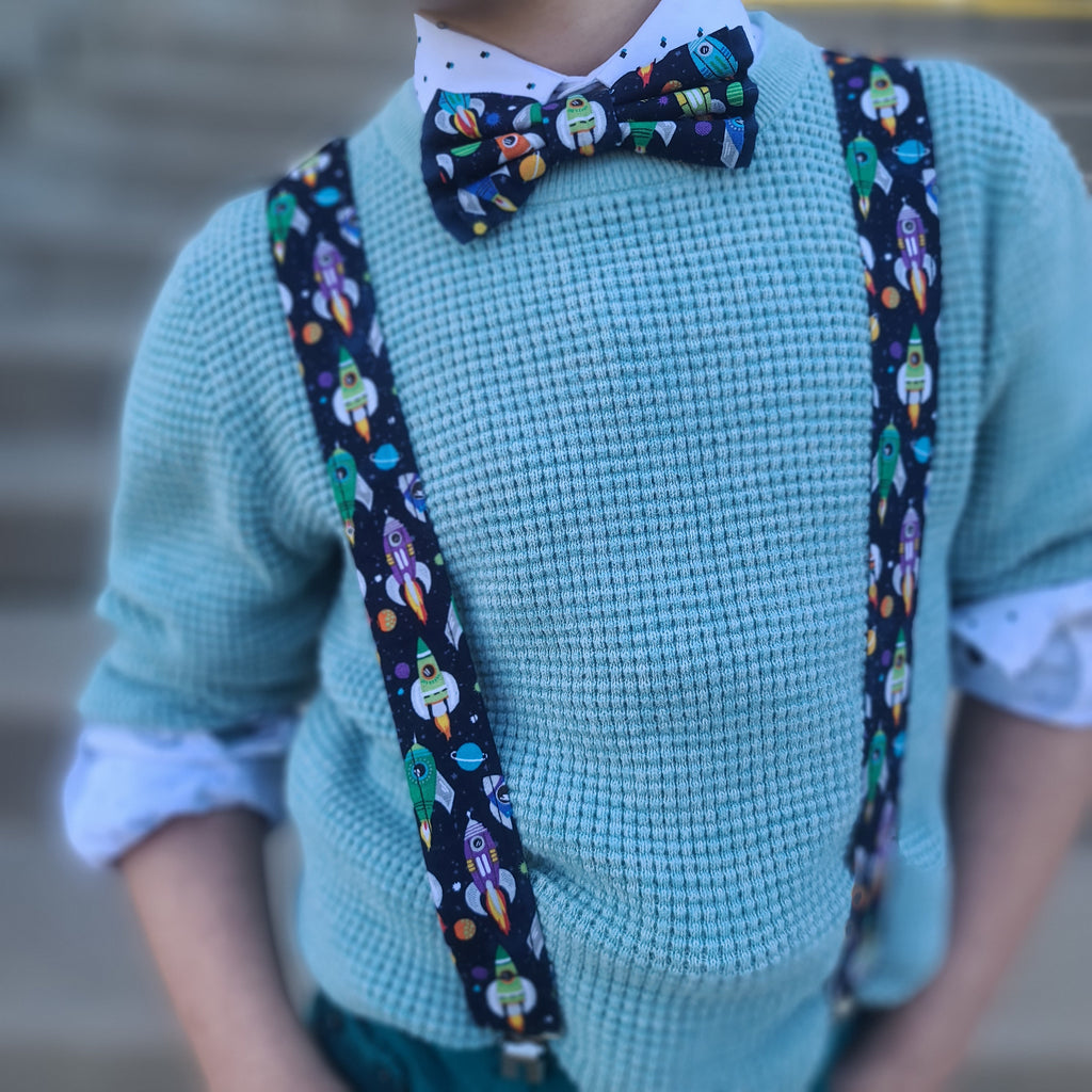 Rocket Ship Suspenders - Dapper Xpressions