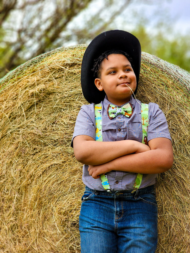 Farm Animals Suspenders & Bows - Dapper Xpressions