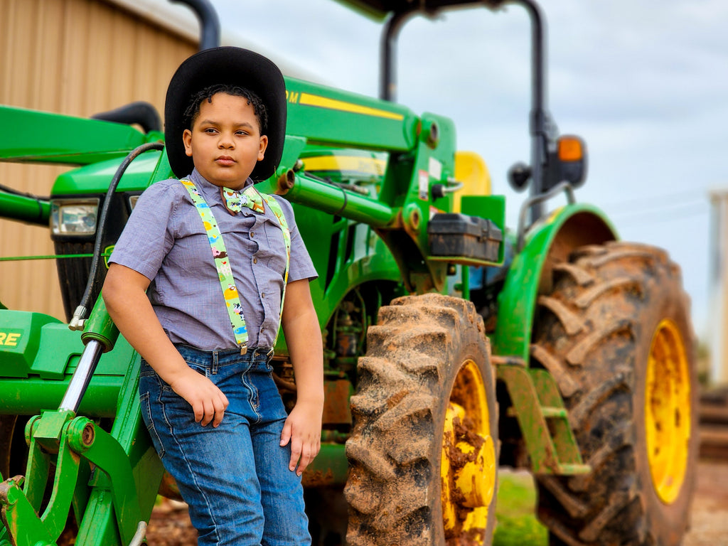 Farm Animals Suspenders & Bows - Dapper Xpressions