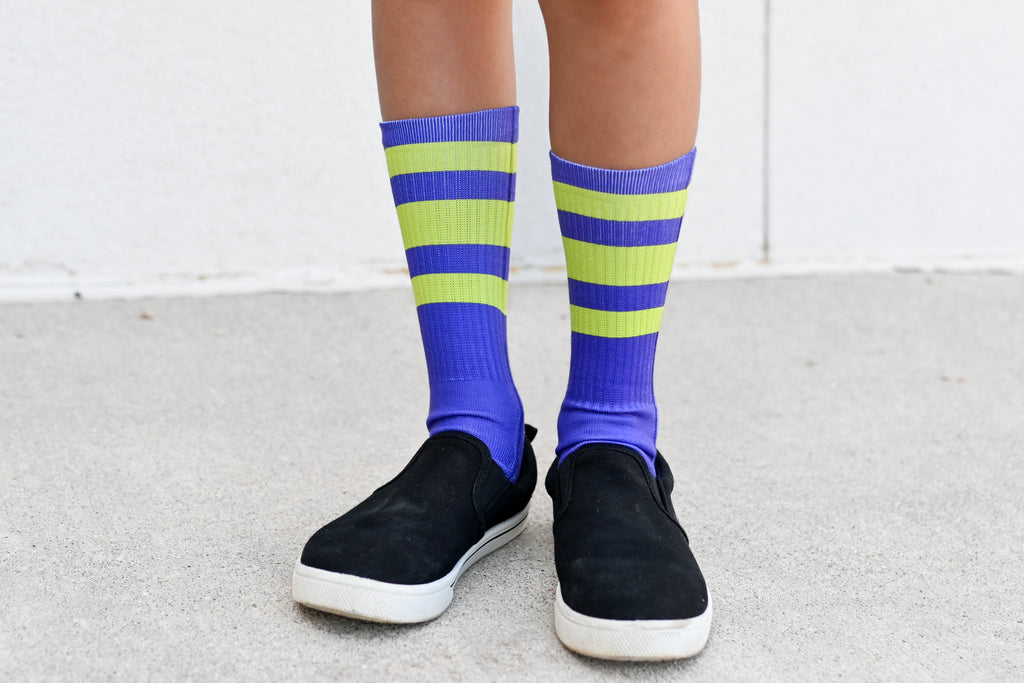 Neon Striped Tube Socks - Dapper Xpressions