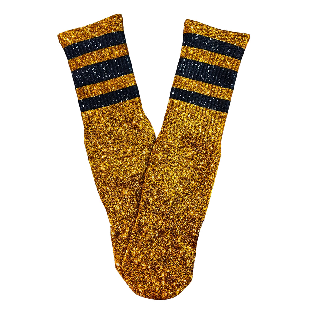 Faux (Fake) Glitter Holiday Tube Socks - Dapper Xpressions