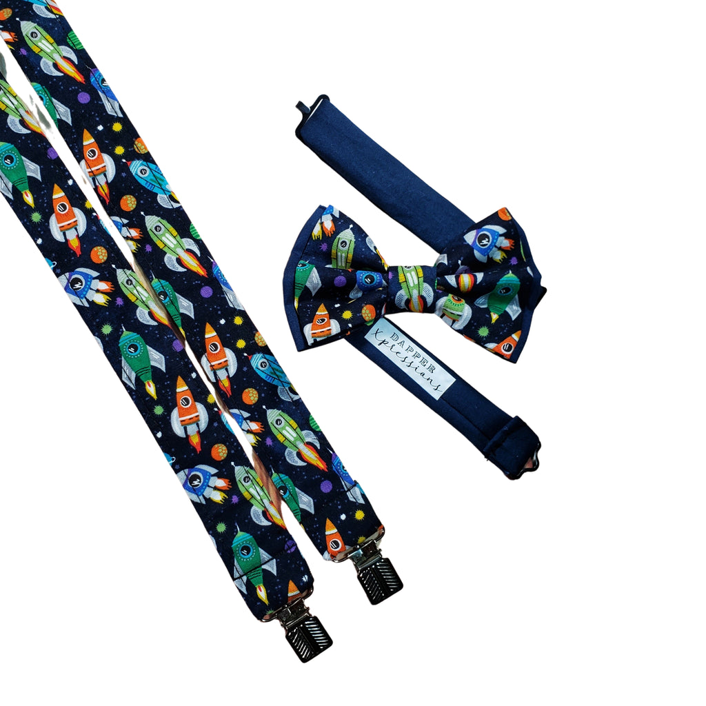 Rocket Ship Suspenders - Dapper Xpressions