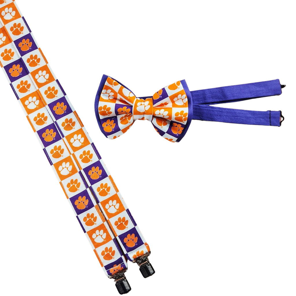 Clemson University Logo Suspenders - Dapper Xpressions