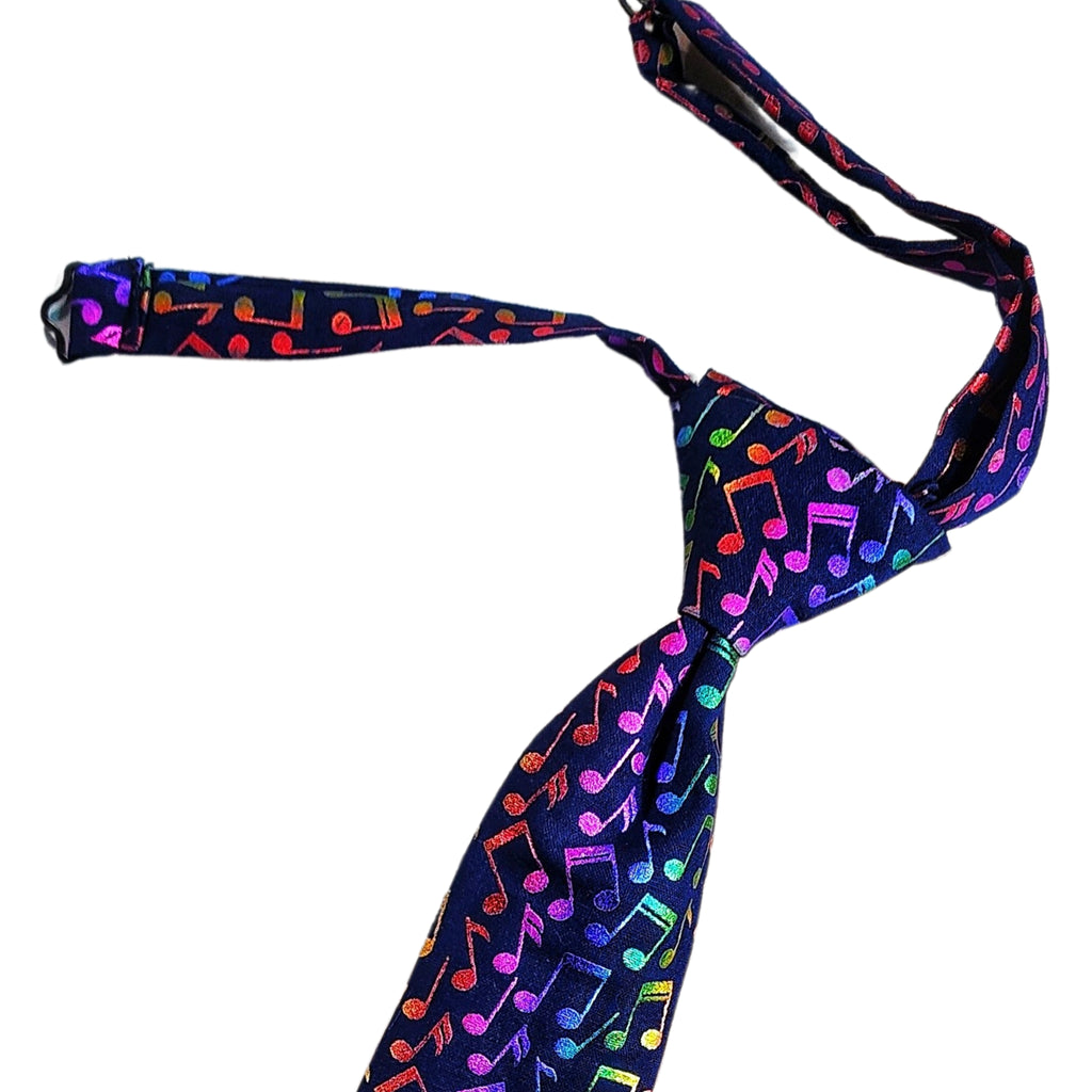 Rainbow Music Notes Necktie - Dapper Xpressions