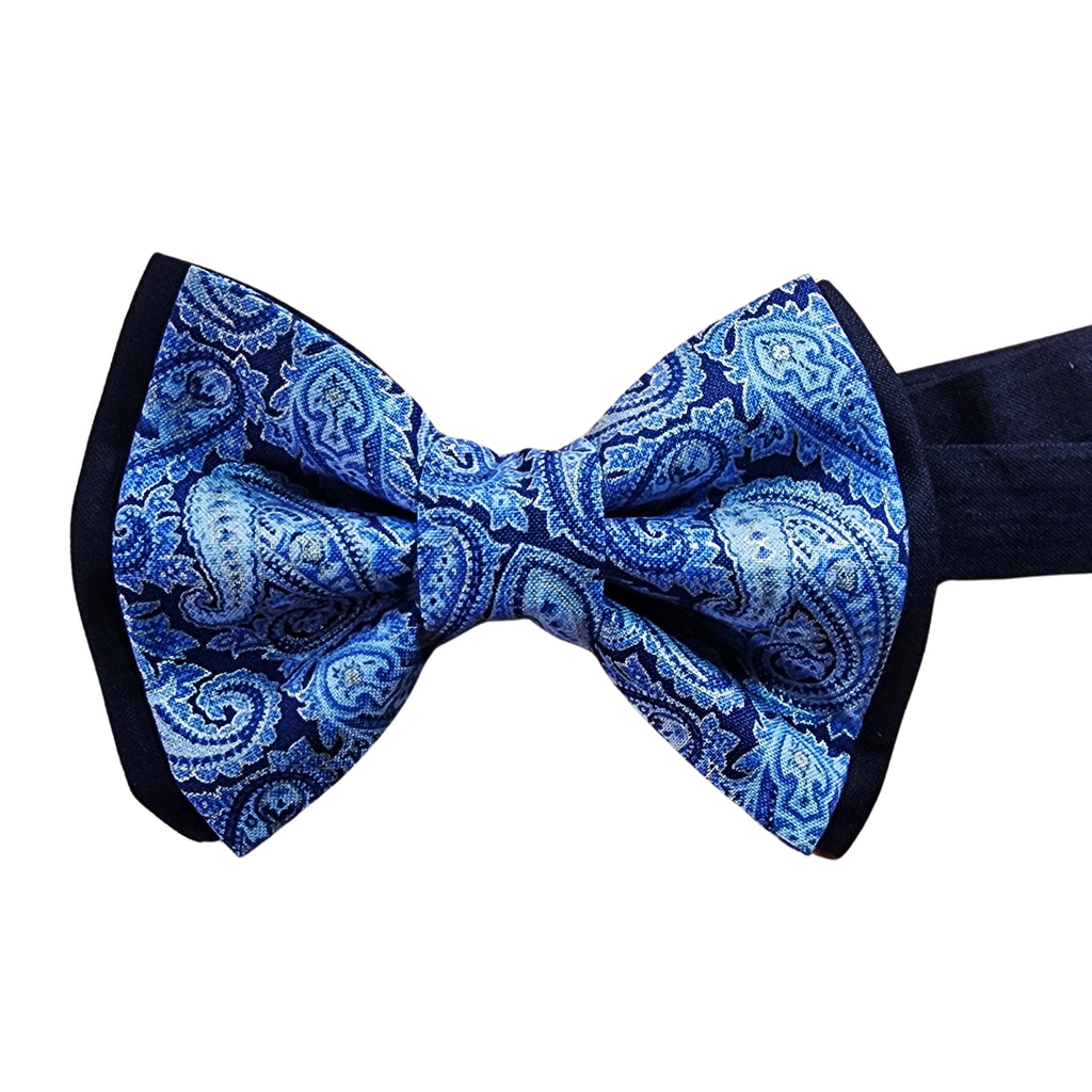 Blue Paisleys Suspenders & Bows - Dapper Xpressions