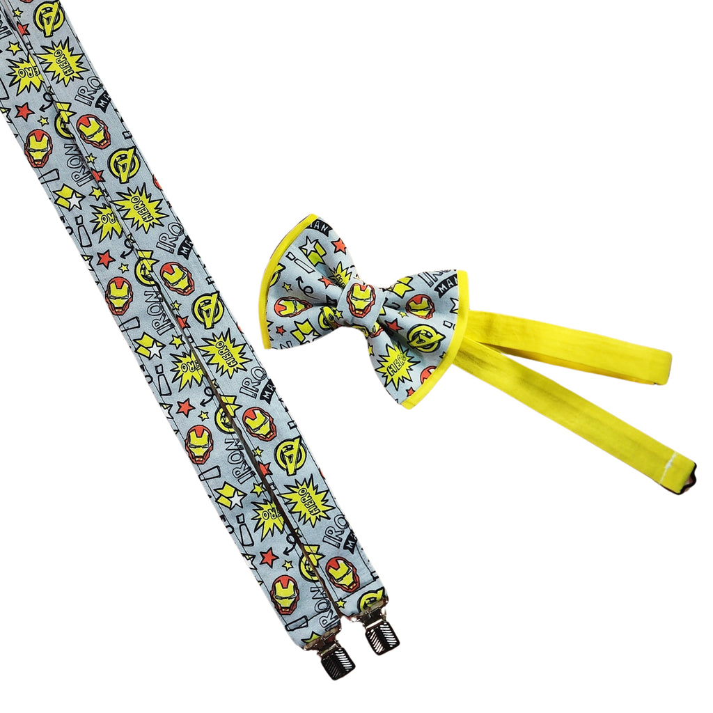 Iron Man Doodle Suspenders - Dapper Xpressions