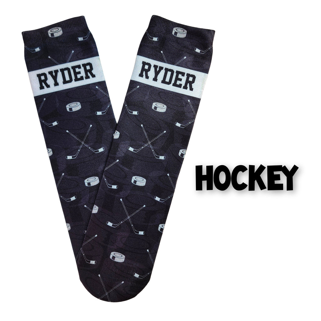 Personalized Sports Font Socks - Add name to notes section at checkout! - Dapper Xpressions