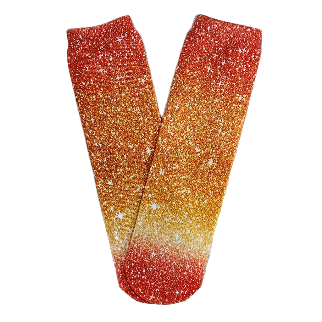 Autumn Ombre Glitter Socks (Faux/Fake Glitter) - Dapper Xpressions