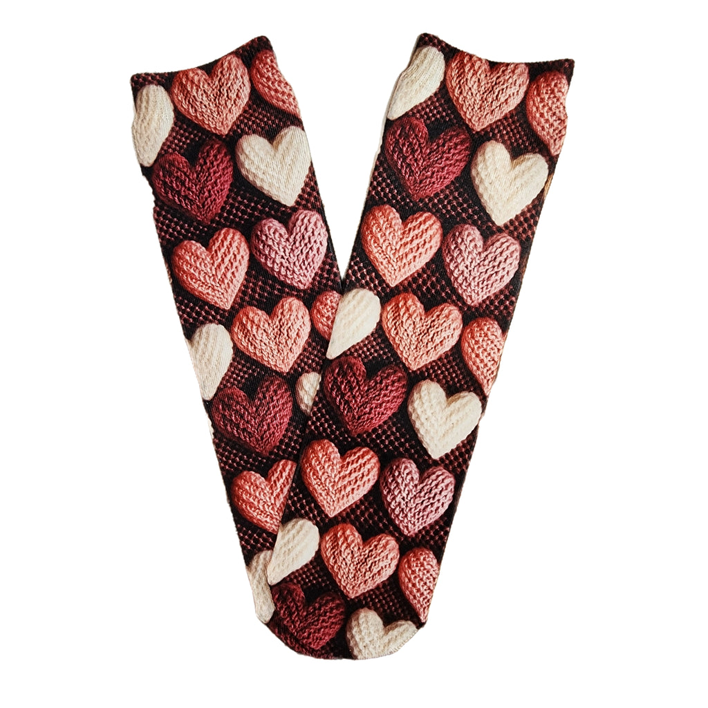 3D Crochet Heart Socks - Dapper Xpressions