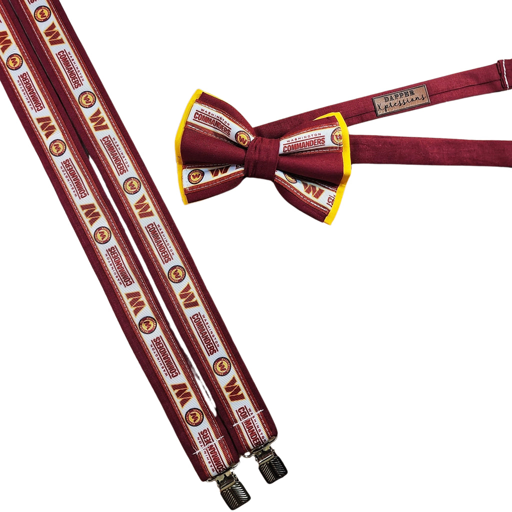 Washington Commanders Suspenders - Dapper Xpressions