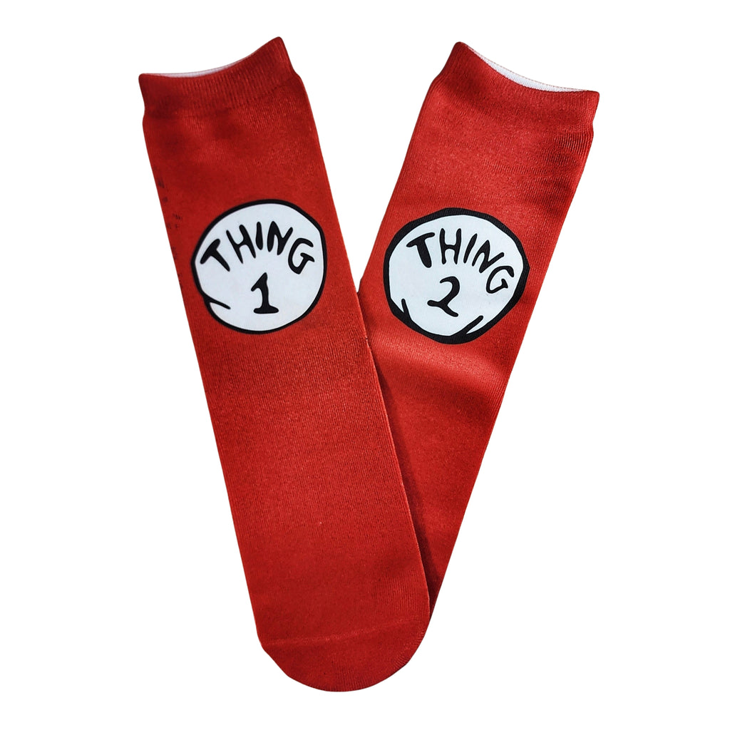 Thing 1 & Thing 2 Inspired Socks - Dapper Xpressions