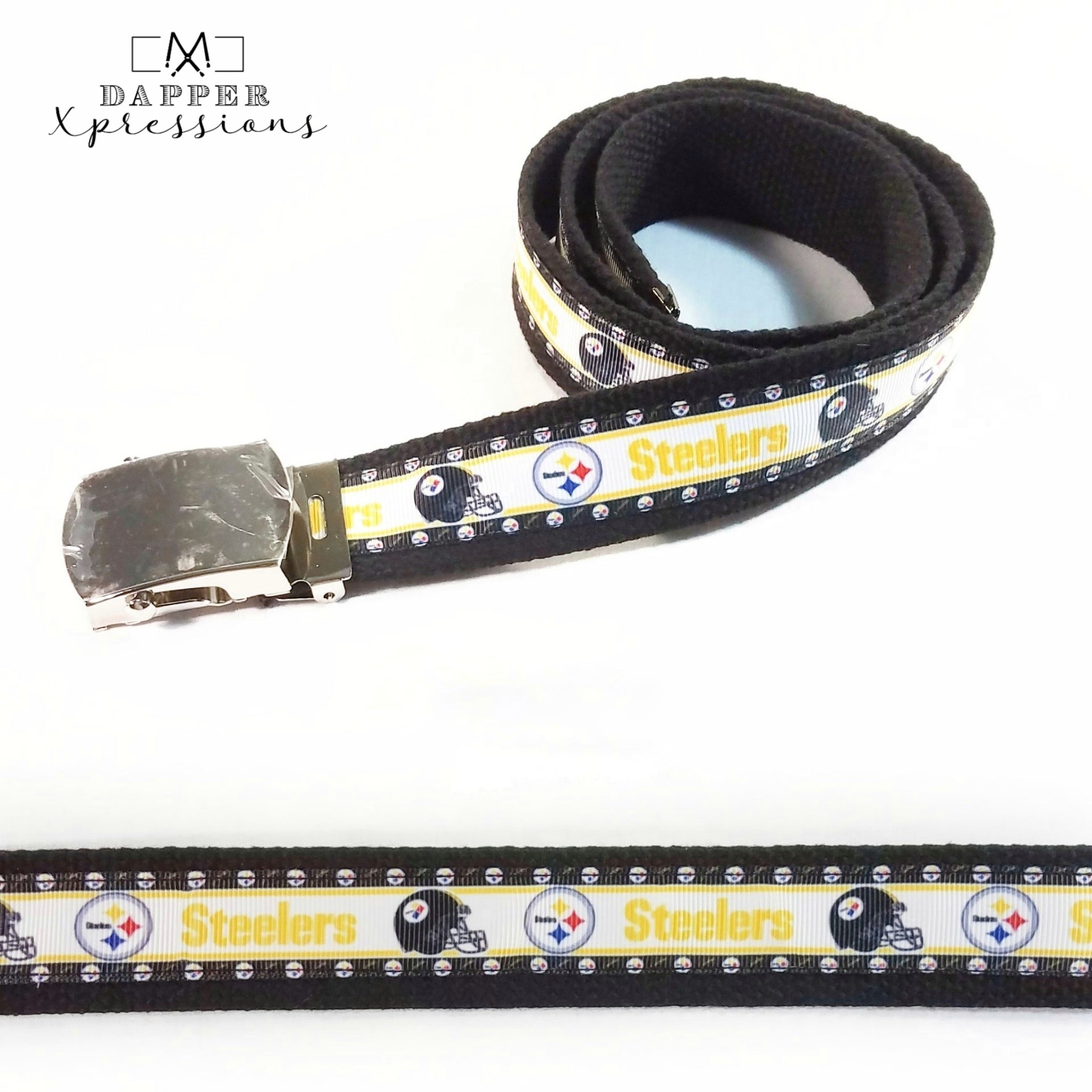 Steelers girl dog collar handmade adjustable buckle 1 or 5/8 wide or