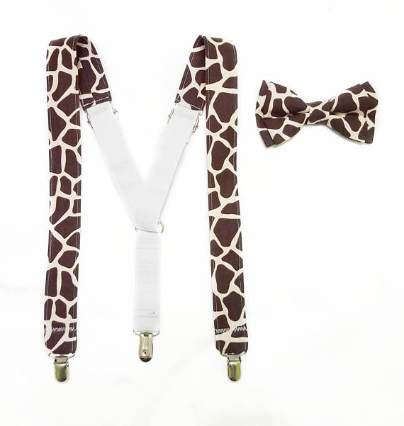 Giraffe Skinny Suspenders - Dapper Xpressions